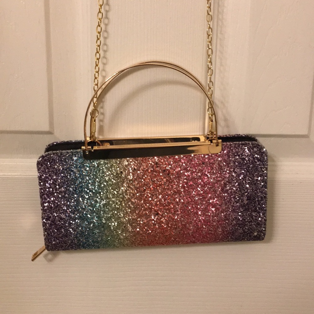 Sasha glitter top handle